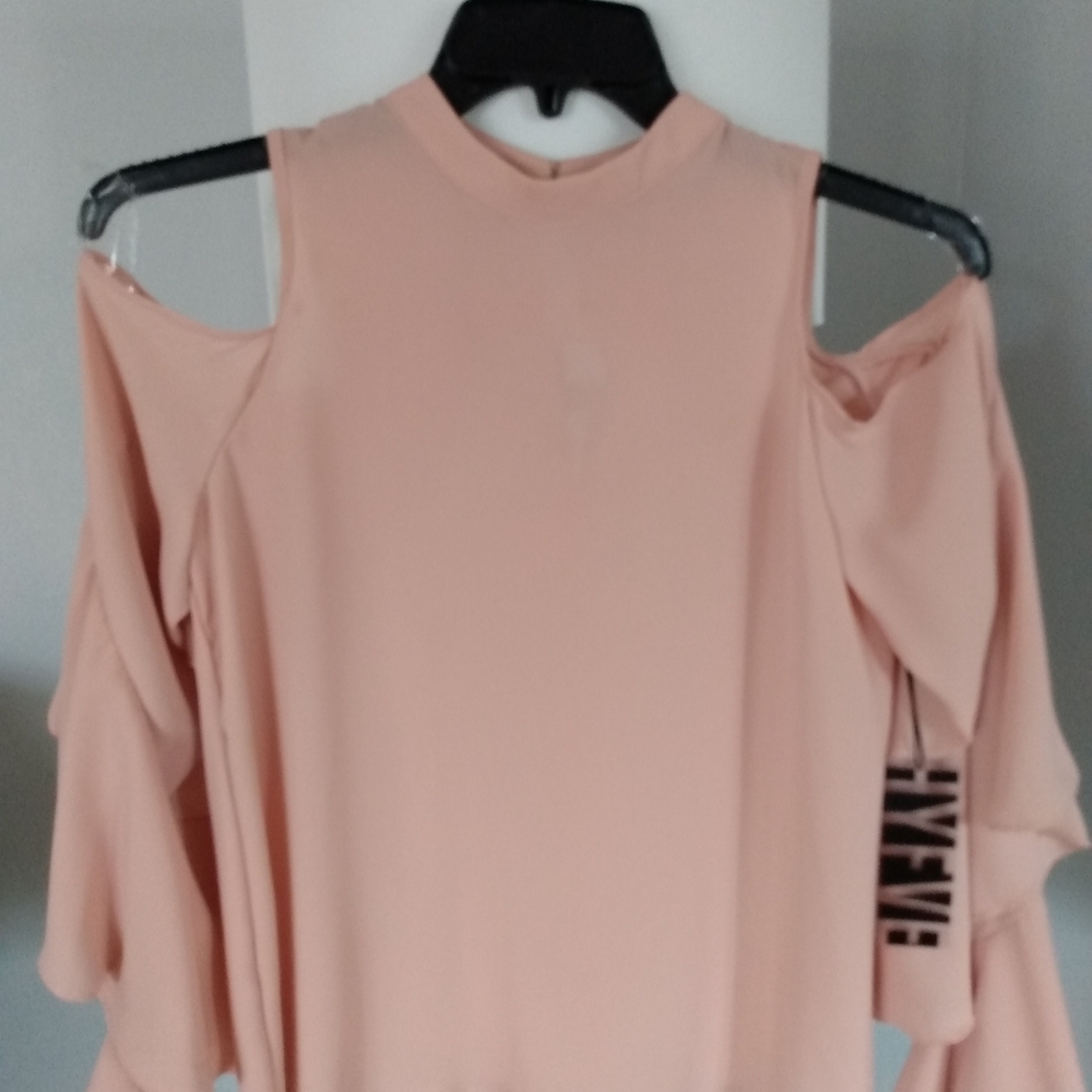 NWT Women's HYFVE sheer top, cold shoulder.